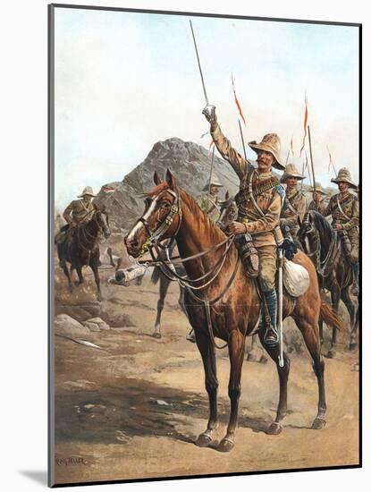 Form Up, No 2! Form Up!, British Lancers at the Battle of Omdurman, Sudan, 1898-null-Mounted Giclee Print