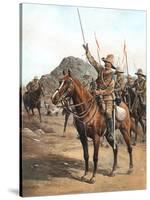 Form Up, No 2! Form Up!, British Lancers at the Battle of Omdurman, Sudan, 1898-null-Stretched Canvas