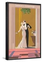 Formal Couple Kissing-null-Framed Art Print