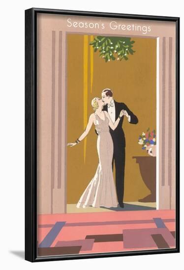 Formal Couple Kissing-null-Framed Art Print