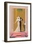 Formal Couple Kissing-null-Framed Art Print