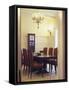 Formal Dining Room with Grandfather Clock-null-Framed Stretched Canvas