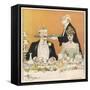 Formal Dinner Party 1901-null-Framed Stretched Canvas