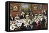 Formal Dinner Party for Dogs, 1893-null-Framed Stretched Canvas