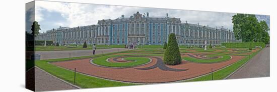 Formal Garden in Front of the Palace, Catherine Palace, Tsarskoye Selo, St. Petersburg, Russia-null-Stretched Canvas