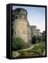 Formal Gardens and Walls of the Chateau D'Angers at Angers in the Pays De La Loire, France, Europe-Renner Geoff-Framed Stretched Canvas