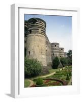 Formal Gardens and Walls of the Chateau D'Angers at Angers in the Pays De La Loire, France, Europe-Renner Geoff-Framed Photographic Print