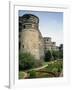 Formal Gardens and Walls of the Chateau D'Angers at Angers in the Pays De La Loire, France, Europe-Renner Geoff-Framed Photographic Print