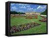 Formal Gardens with Flower Beds in Front of the Schonbrunn Palace, Vienna, Austria-Gavin Hellier-Framed Stretched Canvas