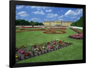 Formal Gardens with Flower Beds in Front of the Schonbrunn Palace, Vienna, Austria-Gavin Hellier-Framed Photographic Print