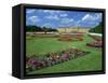 Formal Gardens with Flower Beds in Front of the Schonbrunn Palace, Vienna, Austria-Gavin Hellier-Framed Stretched Canvas