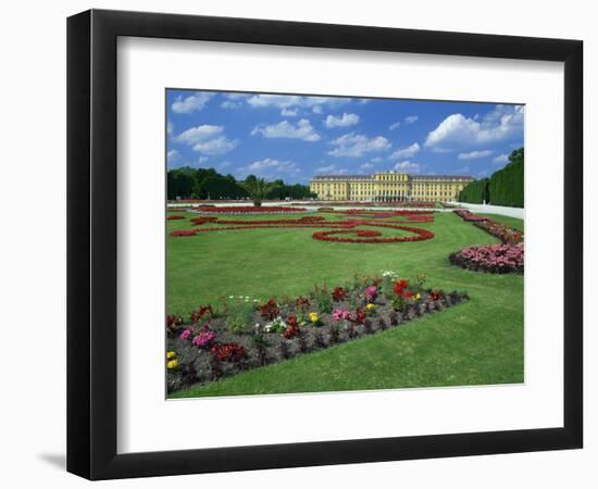 Formal Gardens with Flower Beds in Front of the Schonbrunn Palace, Vienna, Austria-Gavin Hellier-Framed Photographic Print