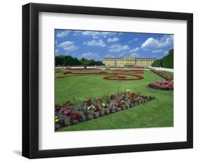 Formal Gardens with Flower Beds in Front of the Schonbrunn Palace, Vienna, Austria-Gavin Hellier-Framed Photographic Print