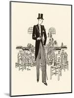 Formal Wear: Morning Suit with Top Hat, Cane and Spats-null-Mounted Art Print