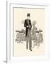 Formal Wear: Morning Suit with Top Hat, Cane and Spats-null-Framed Art Print