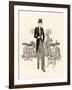 Formal Wear: Morning Suit with Top Hat, Cane and Spats-null-Framed Art Print