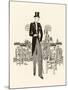 Formal Wear: Morning Suit with Top Hat, Cane and Spats-null-Mounted Art Print