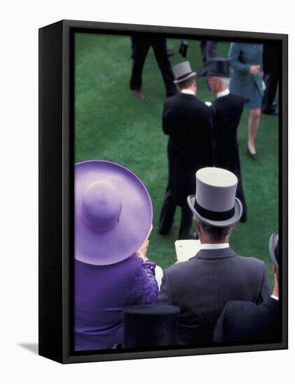 Formally dressed race patrons, Royal Ascot, England-Alan Klehr-Framed Stretched Canvas