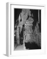 Formation At The 'Hall Of Giants' In Carlsbad Cavern New Mexico.  1933-1942-Ansel Adams-Framed Art Print