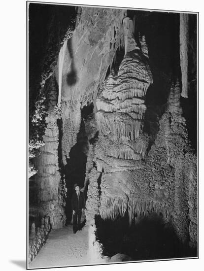 Formation At The 'Hall Of Giants' In Carlsbad Cavern New Mexico.  1933-1942-Ansel Adams-Mounted Art Print