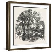 Formation of a Bridge by the Mormons, 1851-null-Framed Giclee Print