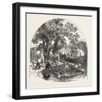 Formation of a Bridge by the Mormons, 1851-null-Framed Giclee Print