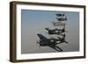 Formation of Grumman F8F Bearcats Flying over Chino, California-Stocktrek Images-Framed Photographic Print