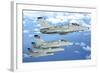 Formation of Italian Air Force Amx-Acol Aircraft over Italy-Stocktrek Images-Framed Photographic Print