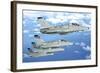 Formation of Italian Air Force Amx-Acol Aircraft over Italy-Stocktrek Images-Framed Photographic Print