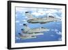 Formation of Italian Air Force Amx-Acol Aircraft over Italy-Stocktrek Images-Framed Photographic Print