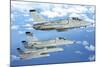 Formation of Italian Air Force Amx-Acol Aircraft over Italy-Stocktrek Images-Mounted Photographic Print