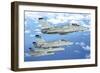Formation of Italian Air Force Amx-Acol Aircraft over Italy-Stocktrek Images-Framed Photographic Print