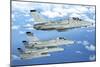 Formation of Italian Air Force Amx-Acol Aircraft over Italy-Stocktrek Images-Mounted Photographic Print