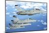 Formation of Italian Air Force Amx-Acol Aircraft over Italy-Stocktrek Images-Mounted Photographic Print