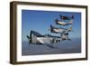 Formation of P-47 Thunderbolts Flying over Chino, California-Stocktrek Images-Framed Photographic Print