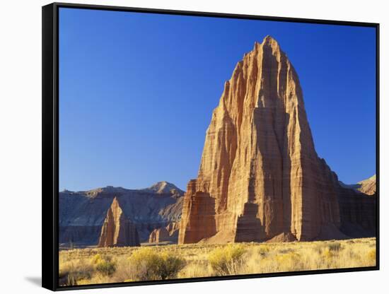 Formation of Plateau in Capitol Reef National Park, Lower Cathedral Valley, Colorado Plateau, Utah-Scott T. Smith-Framed Stretched Canvas