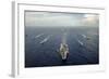 Formation of Ships from the U.S. Navy, Indian Navy, and the Japan Self Defense Force-null-Framed Photographic Print