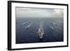 Formation of Ships from the U.S. Navy, Indian Navy, and the Japan Self Defense Force-null-Framed Photographic Print