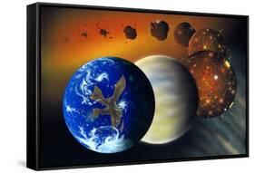 Formation of the Earth, Artwork-Richard Bizley-Framed Stretched Canvas