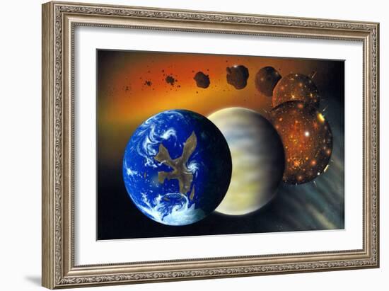 Formation of the Earth, Artwork-Richard Bizley-Framed Photographic Print