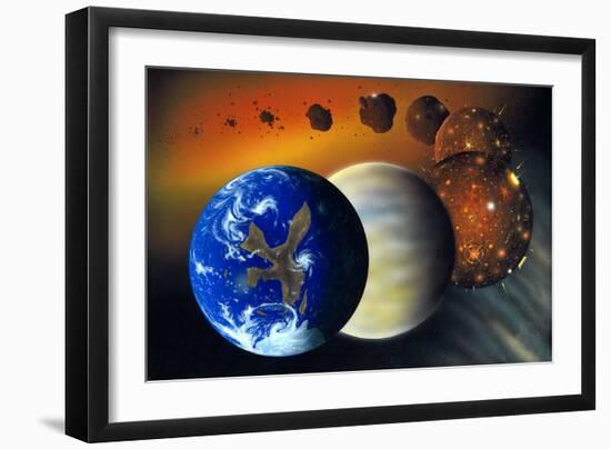 Formation of the Earth, Artwork-Richard Bizley-Framed Photographic Print