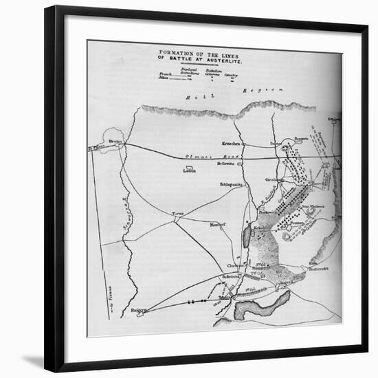 Formation of the Lines of Battle of Austerlitz, 1884-null-Framed Giclee Print