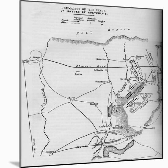 Formation of the Lines of Battle of Austerlitz, 1884-null-Mounted Giclee Print