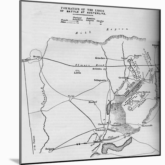 Formation of the Lines of Battle of Austerlitz, 1884-null-Mounted Giclee Print