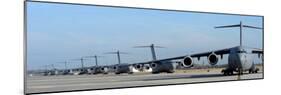 Formation of U.S. Air Force C-17 Globemaster III's Prepare for Departure-Stocktrek Images-Mounted Photographic Print
