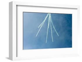 Formation Parachuting with Smoke-Sheila Haddad-Framed Photographic Print