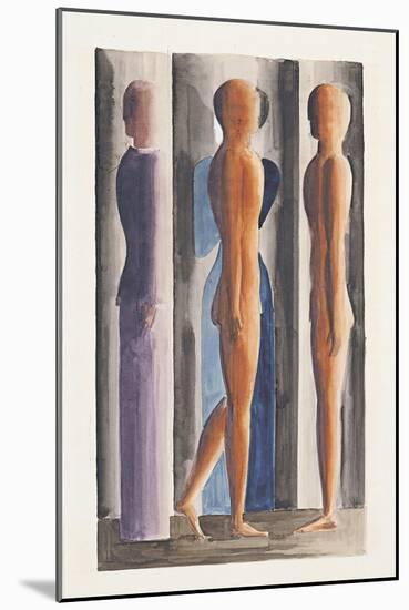 Formation, Tri-Partition, 1926-Oskar Schlemmer-Mounted Giclee Print