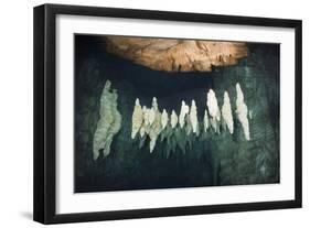 Formations in Chandelier Dripstone Cave, Micronesia, Palau-Reinhard Dirscherl-Framed Photographic Print