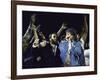 Former Beatles Ringo Starr and Paul Mccartney Performing-null-Framed Premium Photographic Print