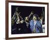 Former Beatles Ringo Starr and Paul Mccartney Performing-null-Framed Premium Photographic Print